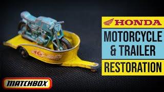 MATCHBOX restoration: 38C Honda Motorcycle & Trailer