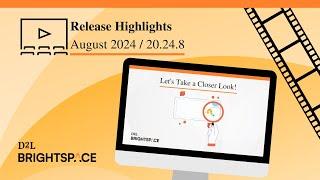 August 2024/20.24.8 Release Highlights Video