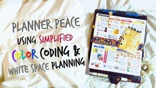 Tutorial: Color Coding and Functional Planning for White Space Planner Peace - Personal Planner