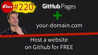 Host a static website on Github Pages on your own domain for free | #220