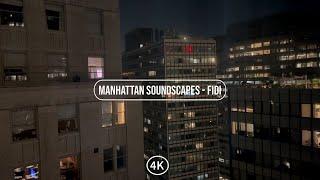 Manhattan Soundscapes - FIDI Lower Manhattan at Night #lowermanhattan #newyorkambience