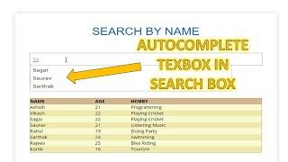 How To Implement Search Box In Website | Implement Autocomplete Textbox | ASP.Net C#