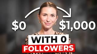 How to make $1000/month on social media with 0 followers