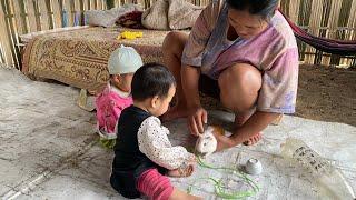 gardening to grow vegetables to make a living for the three of us, daily life