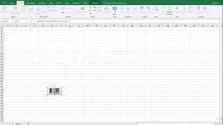 Inserting barcode in Excel using StrokeScribe Active Document