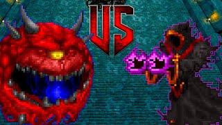 Cacodemon vs Disciple of D'Sparil - DOOM vs HERETIC Monster Infighting - Crossover NPC Battles