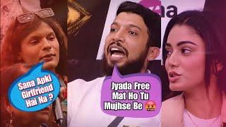 Naezy Angry on Reporter About Sana Maqbool RELATIONSHIP  | Bigg Boss Ott3 | Naezy The Baa