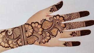 Very easy simple front hand mehndi design| Arabic mehndi| Mehndi design| Mehndi ka design| mehndi