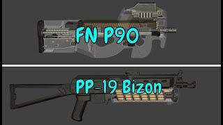 FN P90 v PP-19 Bizon, Mag comparison.