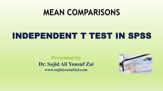 Independent t test