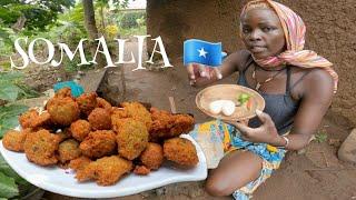 AFRICAN village cooking || Tries Cooking Somalia Ramadhan Snack   