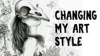 Changing My Art Style - From Cute to Macabre | Time-Lapse Pen and Ink Drawing