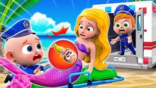 A Baby Was Born On The Beach | Pregnant Mom Care + Baby Police and More Nursery Rhymes & Kids Songs