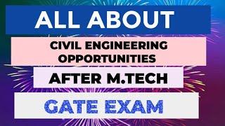 All about Civil engineering opportunities after M.tech|Gate 2024.
