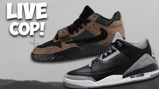 GOING LIVE Jordan 3 Black Cements Best Places To Hit For Retail & Travis Scott Jumpman Jack Updates!