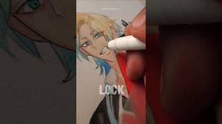 Drawing Michael Kaiser with Watercolors️ #animeart #bluelock #art