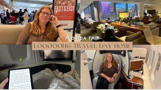 The LOOONG travel day home / Qantas First Class / FLORIDA TRIP : 8th - 10th Dec, 2024