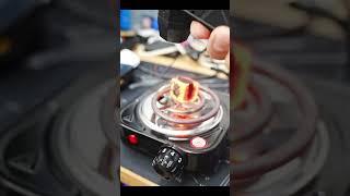 how to ignite coal #hotplate #fire #coal #shorts