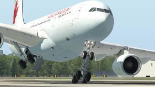 A330 Landing Gear Failure - Emergency Landing in X-Plane 11