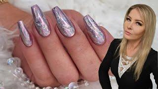 Watch me doing back fill on this nails with AI inspired nail design. Melodysusie e-file review