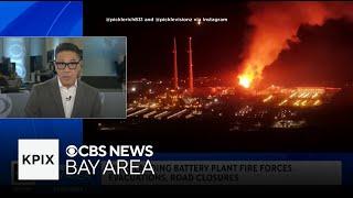 Fire at Moss Landing lithium battery facility continues to burn