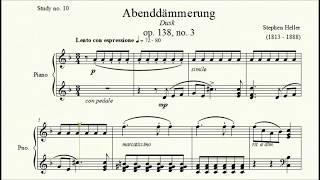 Study no. 10: Abenddämmerung ~ Dusk (op. 138, no. 3) - Stephen Heller - Piano Studies/Etudes 6