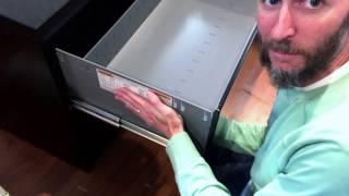 How to Remove HON Lateral File Cabinet Drawers (Model H682)