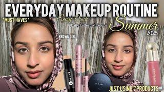 Everyday Makeup Routine | For College/office ️Summer 2025 | Using Just 7 Products! | Fiza Khan