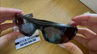 HD1080P Video Camera Glasses Record Sport Sunglasses Review Tutorial