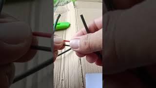 #Connecting solar wires with insulator#wires#solar wires#DIY#handy#insulator#trending