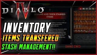 Diablo 4 Inventory and Stash Transfer After Season 1!!