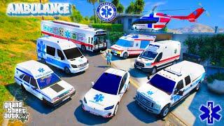 GTA 5 - Stealing AMBULANCE vehicles with Franklin! (Real Life Cars #170)