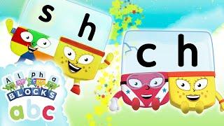 Alphablocks - SH and CH Teams! | Phonics | Learn to Read | Cartoons for Kids