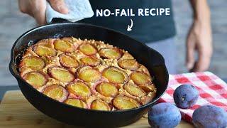 The easiest PLUM CAKE you can make (Healthy enough for breakfast!)