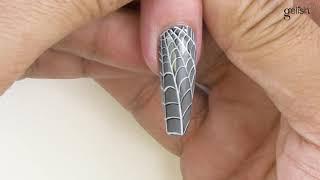 Gelish Soft Gel Spider Web Nail Art 2020