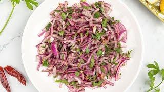 Easy Turkish Sumac Onions Recipe | Red Onion Salad