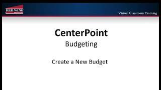 How to Create a Budget in CenterPoint Accounting