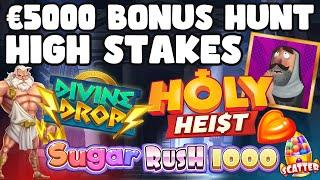 €5000 SLOTS BONUS HUNT | 13 SAVED INC SUGAR RUSH 1000 ON A PRO RAISE! CAN WE GET A BIG WIN?