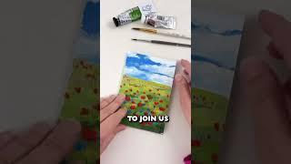 Gouache landscapes tutorials #shorts