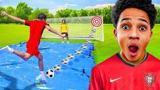 SLIP N SLIDE FOOTBALL vs. KID RONALDO!!