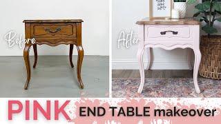 Pink End Table Makeover  | Rust-Oleum Chalk Paint