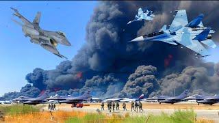 13 Minutes Ago! Russian Air Strike Destroys 12 US F16s That Just Landed at Secret Ukrainian Air Base