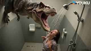 THIRSTY T-REX enter SHOWER! Beauty girl SCREAM... but stop! | Metamorphosis | YOUKU MONSTER MOVIE