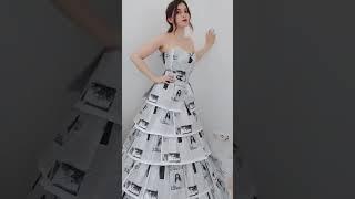 newspaper dress  please check out the full video on my channel