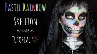 Pastel Rainbow Skeleton with Glitter Tutorial 