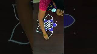 Blue Colour Rangoli Design