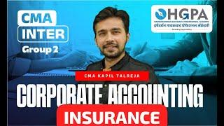 CMA INTER | INSURANCE | GROUP 2 | MARATHON | DEC 24 EXAMS | KAPIL TALREJA | HGPA