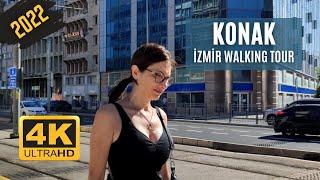 Konak Walking Tour #3 | Konak Seaside | İzmir Turkey | 4K UHD 60fps | Turkey Travel 2022