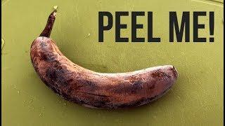 The EASY Way to Peel a Frozen Banana w/ the Skin