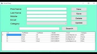 Connect to SQL Database using C# (Insert + Update + Delete + Search)CRUD